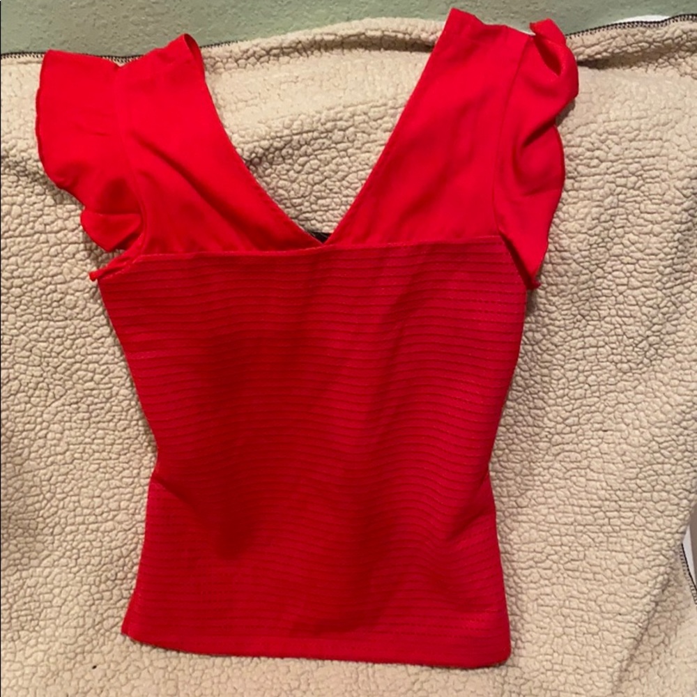 Elegant red Armani exchange blouse!
